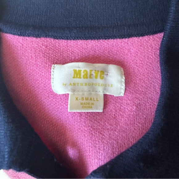 Anthropologie Maeve Cardigan Pink and Navy XS - Picture 3 of 15